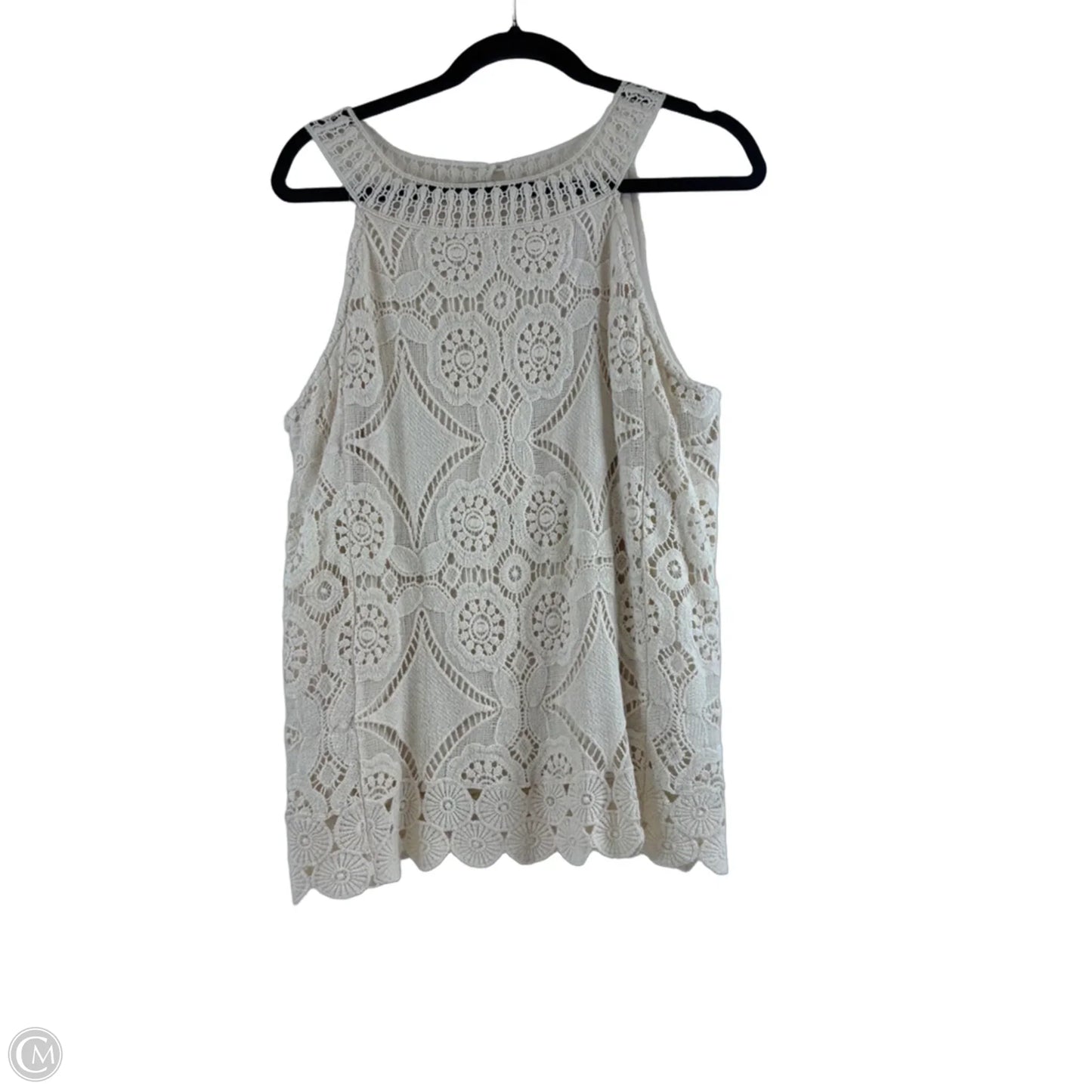 Top Sleeveless By Adiva In Beige, Size: M