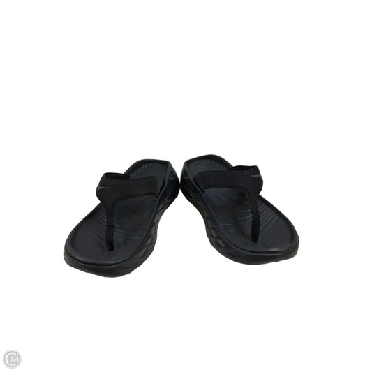 Sandals Flip Flops By Hoka In Black, Size: 10