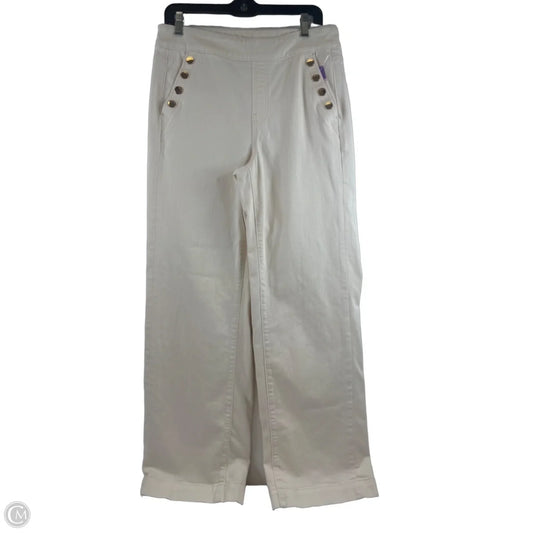Jeans Wide Leg By Chicos In Cream, Size: 8