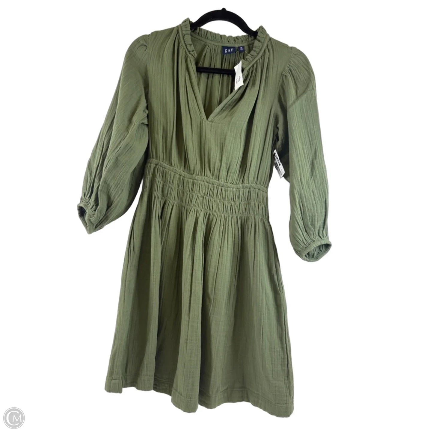 Dress Casual Midi By Gap In Green, Size: Xs