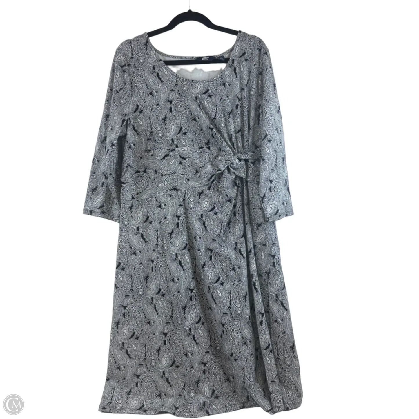 Dress Casual Midi By Lands End In Black & White, Size: Xlp