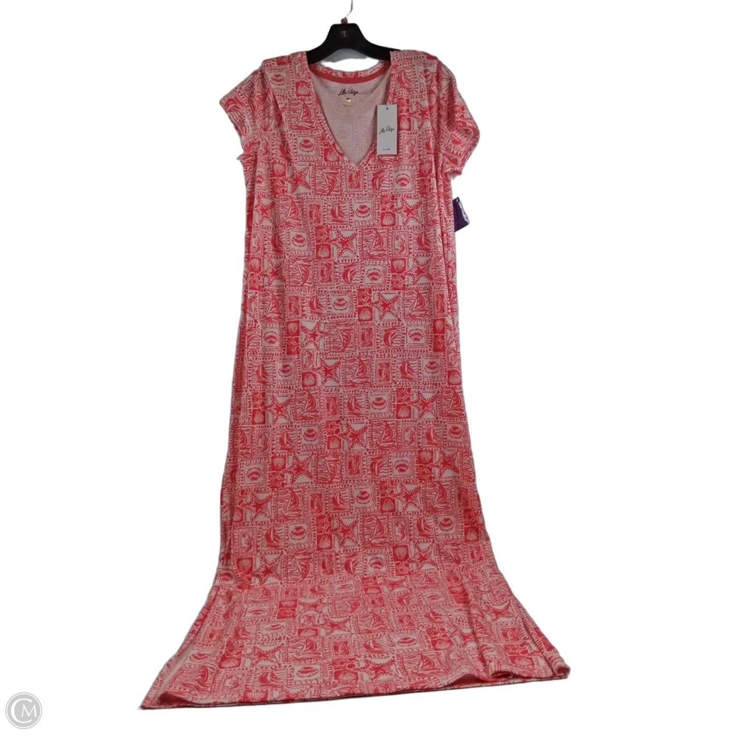 Dress Designer By Lilly Pulitzer In Red & White, Size: L