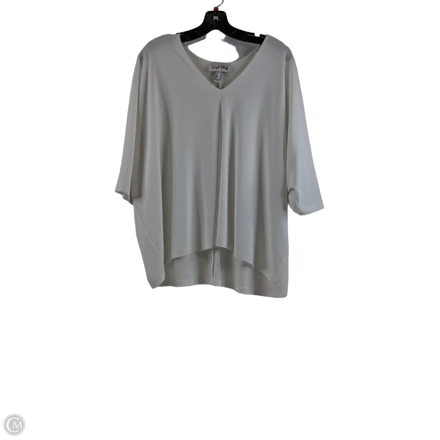 Top Short Sleeve By Joseph Ribkoff In White, Size: Xl