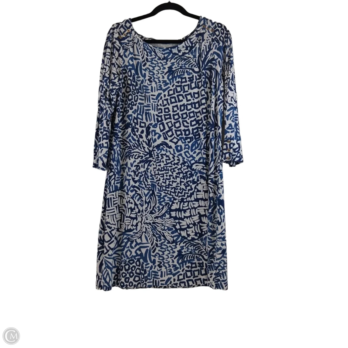Dress Designer By Lilly Pulitzer In Blue & White, Size: Xl