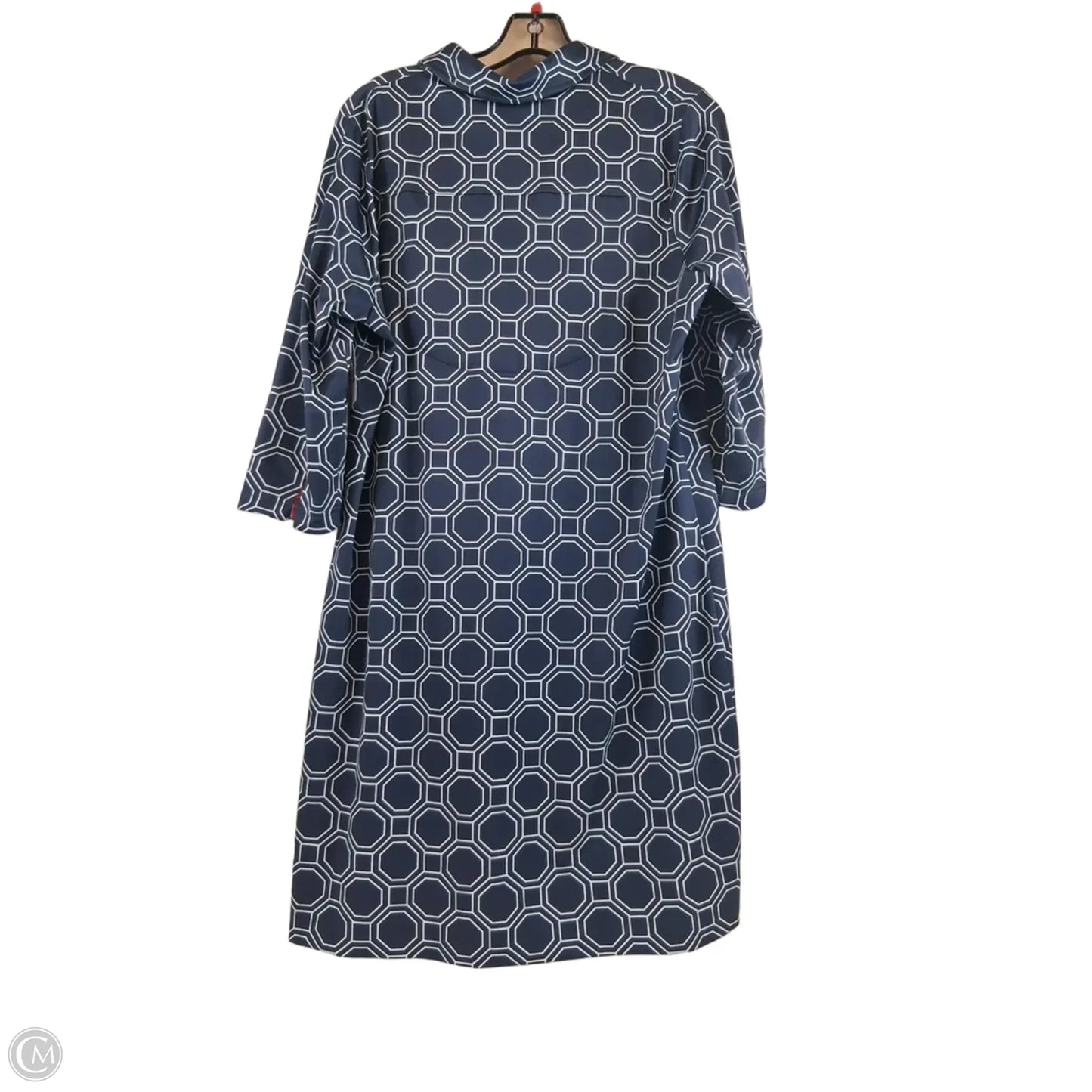 Dress Casual Midi By Gretchen Scott In Blue & White, Size: Xxl