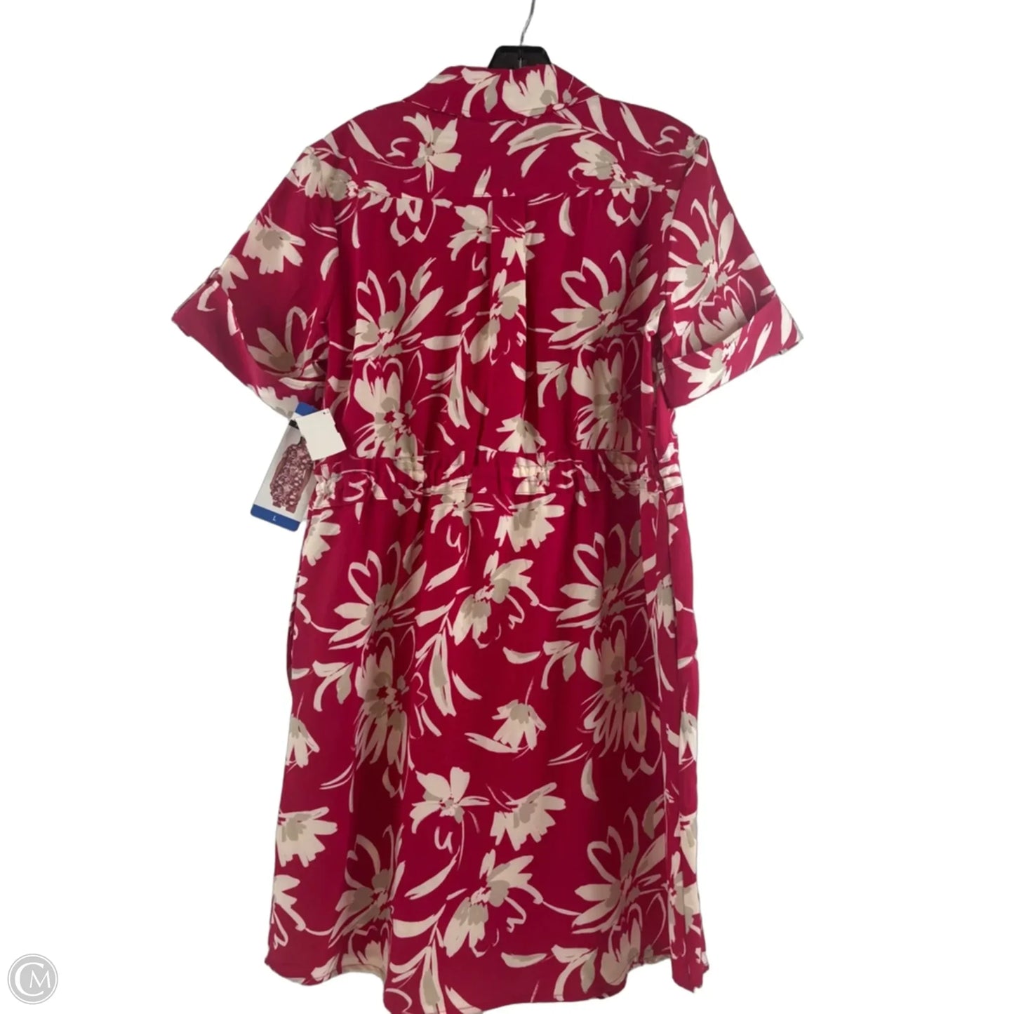 Dress Casual Midi By H For Halston In Red & White, Size: L