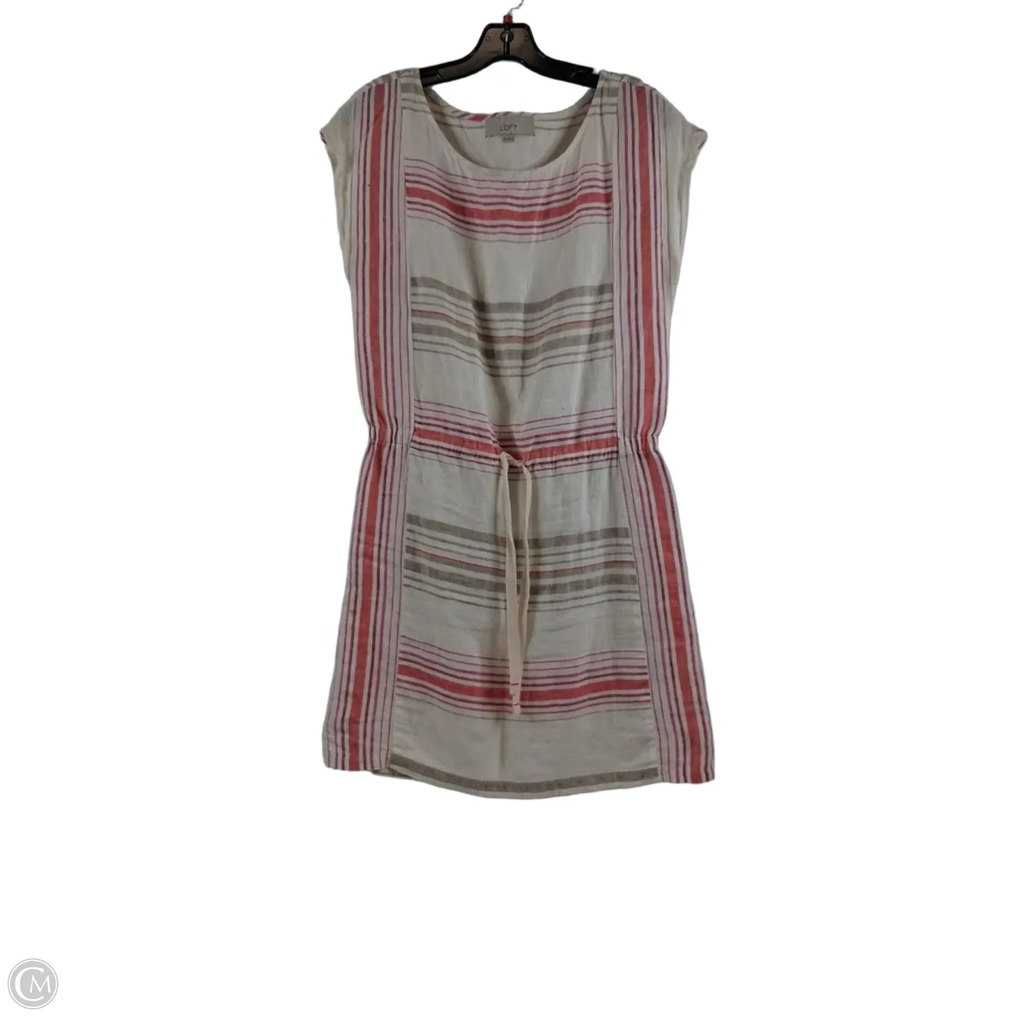 Dress Casual Midi By Loft In Red & White, Size: Xs