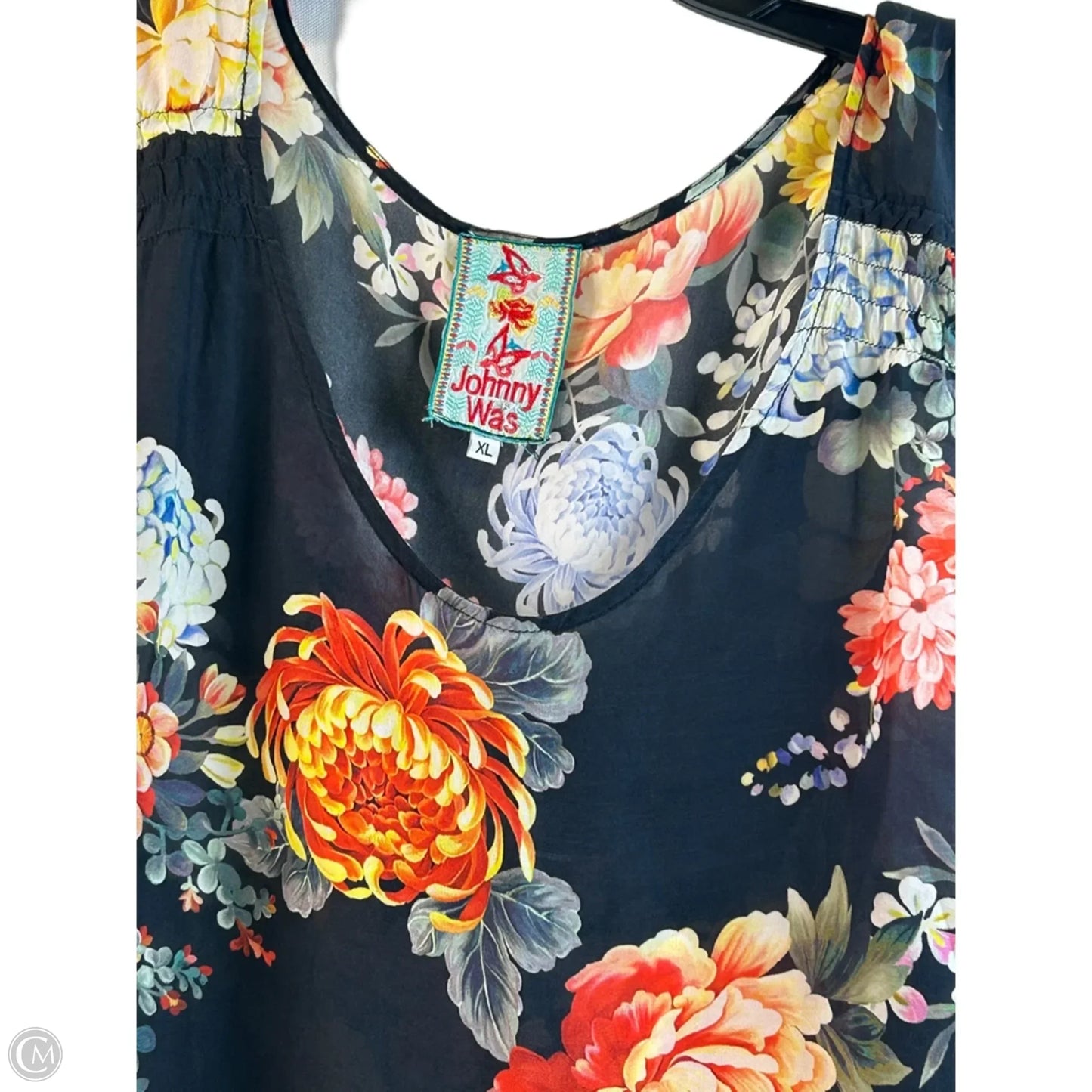 Top Sleeveless By Johnny Was In Floral Print, Size: Xl