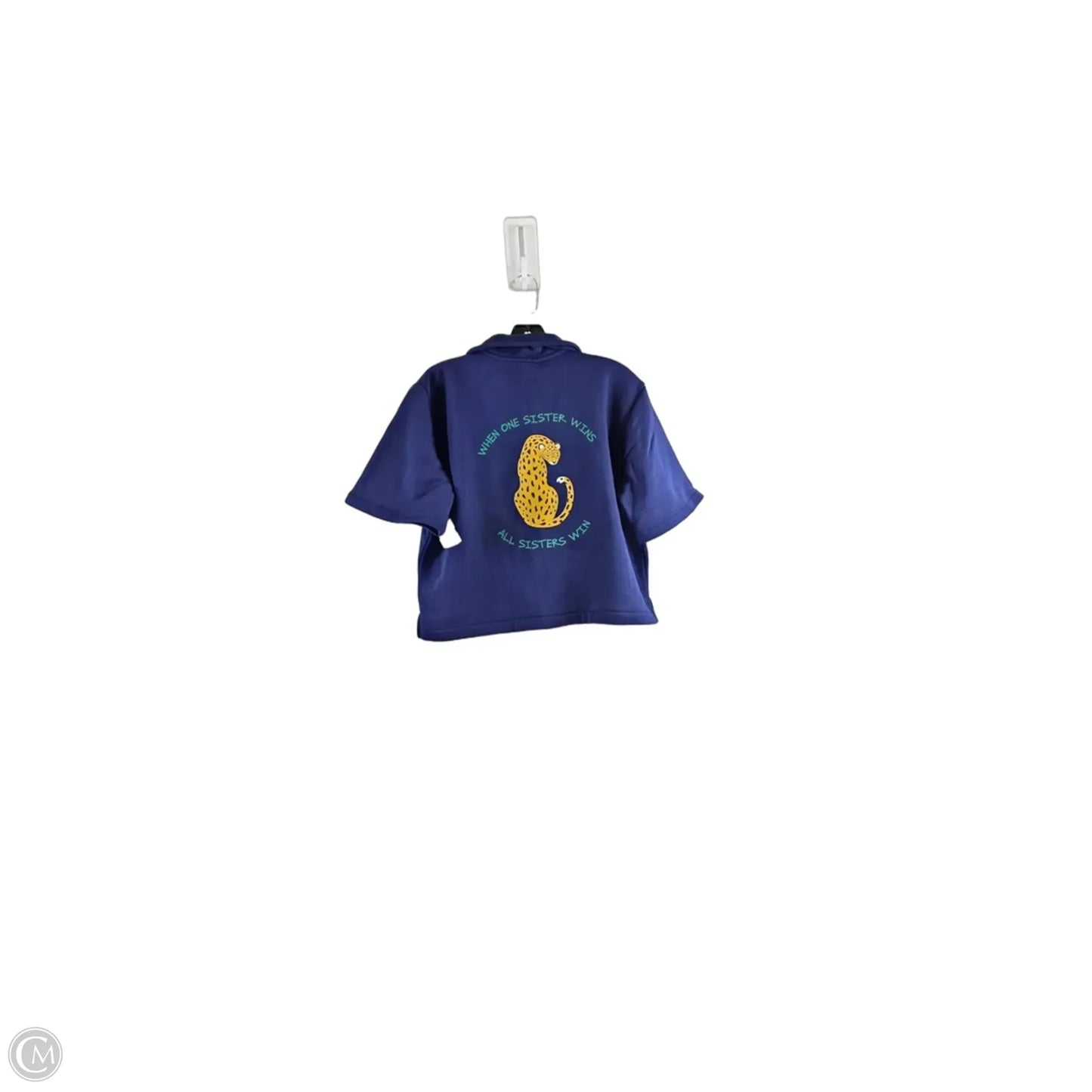 Top Short Sleeve By Clothes Mentor In Navy, Size: S