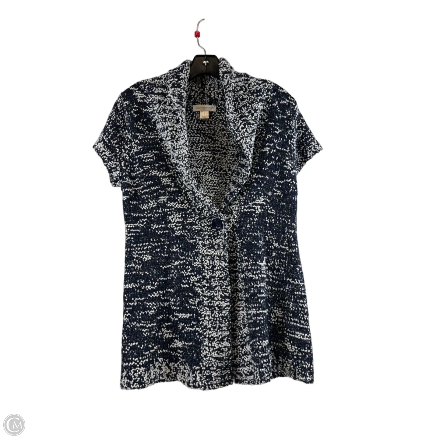 Sweater Short Sleeve By Christopher And Banks In Blue & White, Size: S