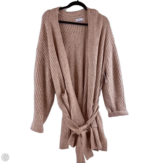 Sweater Cardigan By Nine West Apparel In Tan, Size: Xxl