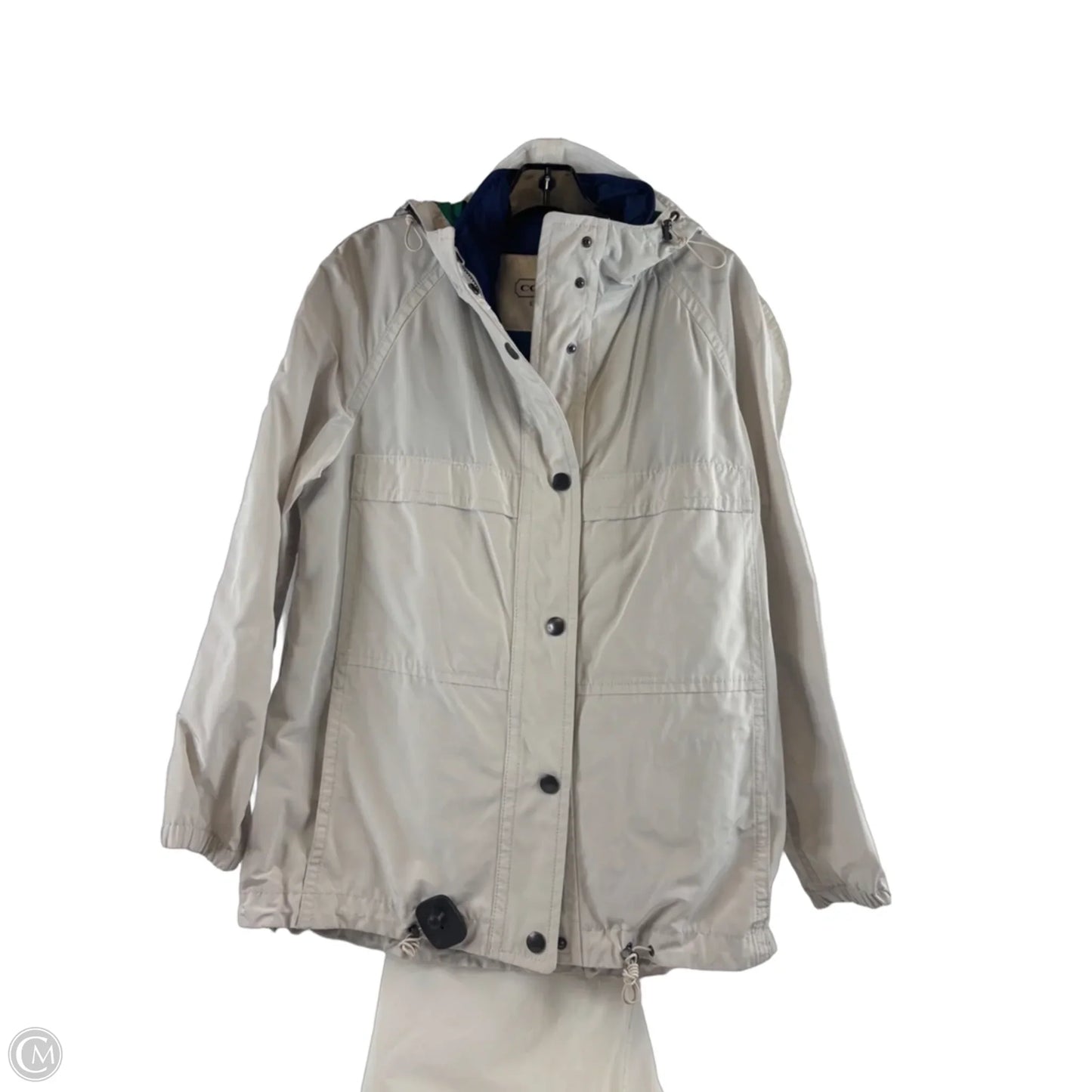 Jacket Designer By Coach In White, Size: S