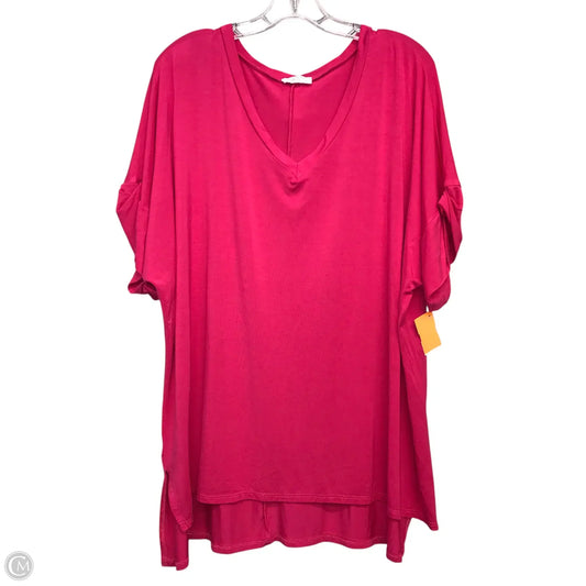 Top Short Sleeve By Chicsoul In Pink, Size: Xl