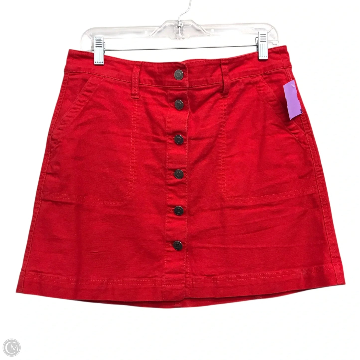 Skirt Mini & Short By J. Crew In Red Denim, Size: 8
