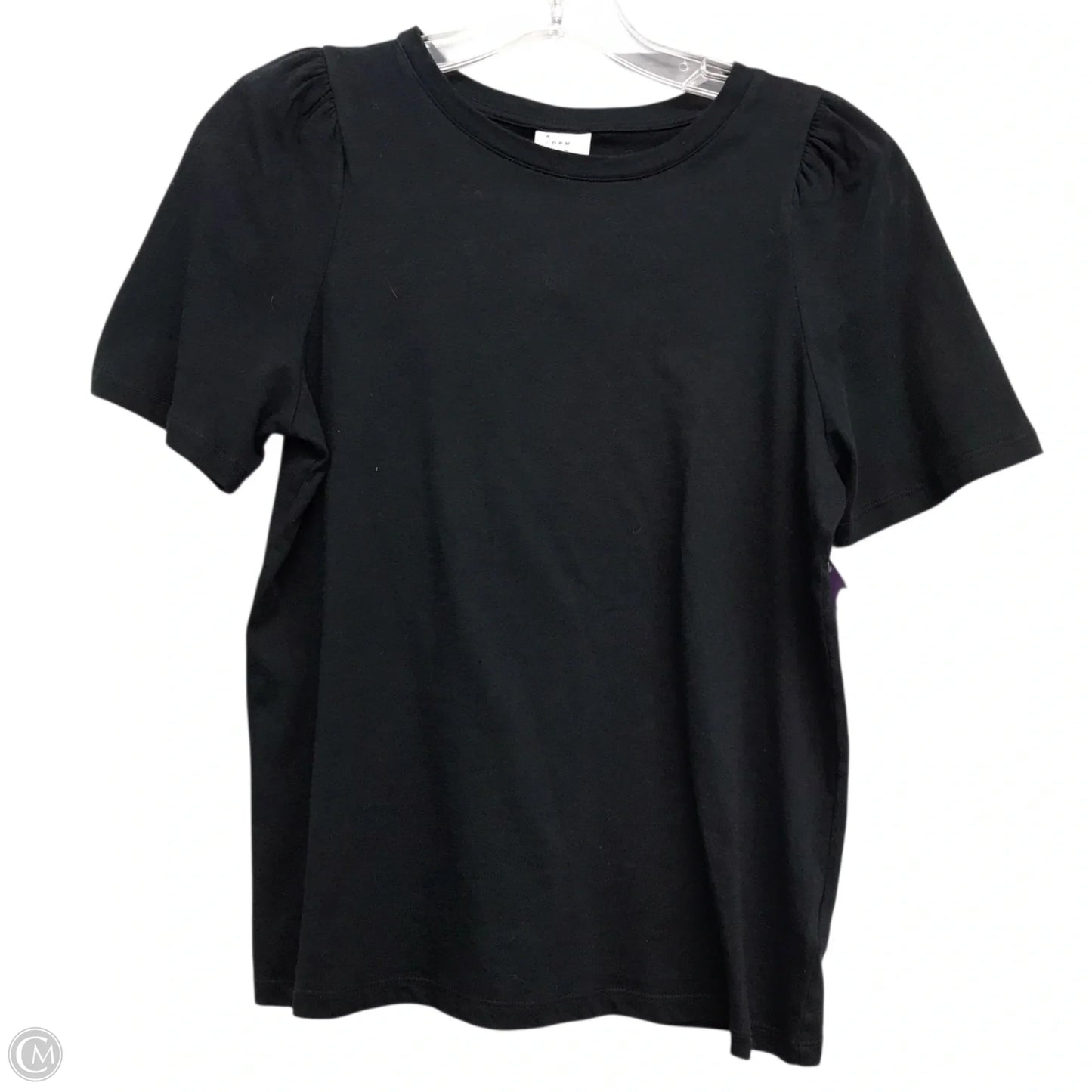 Top Short Sleeve Basic By A New Day In Black, Size: Xs