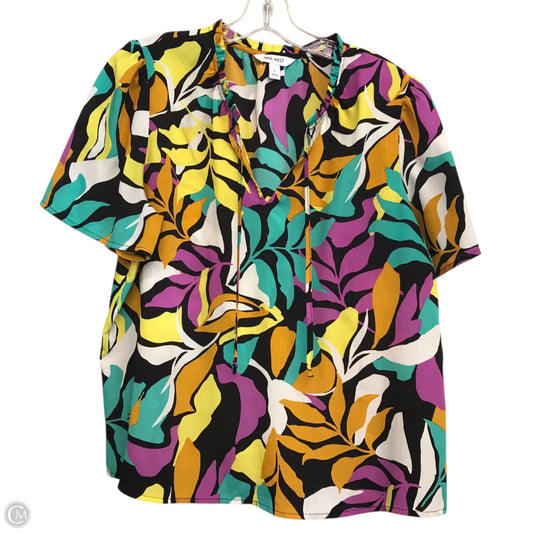 Top Short Sleeve By Nine West In Multi-colored, Size: L