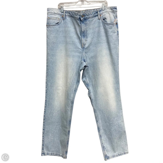 Jeans Wide Leg By H&m In Blue Denim, Size: 22