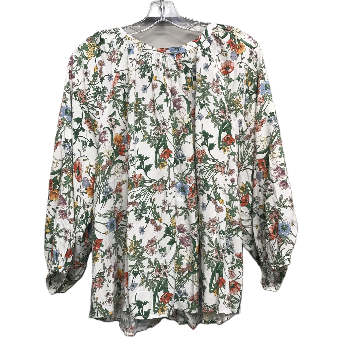 Top Long Sleeve By Rachel Roy In Floral Print, Size: L