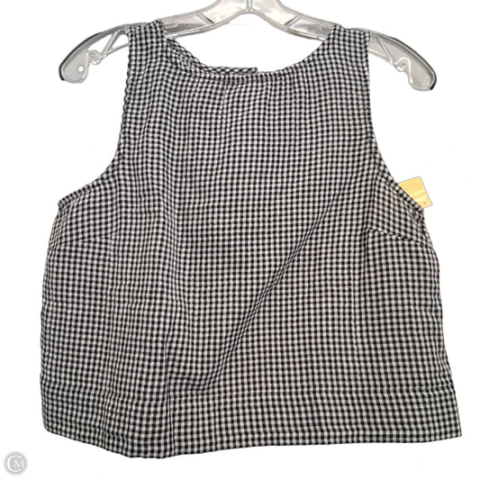 Top Sleeveless By Gap In Checkered Pattern, Size: S