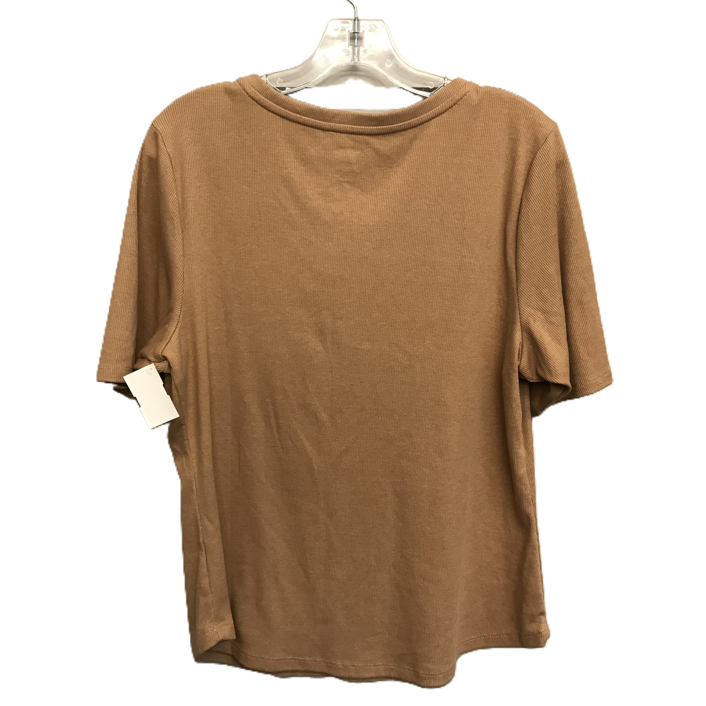 Brown Top Short Sleeve Basic By Sonoma, Size: 1x