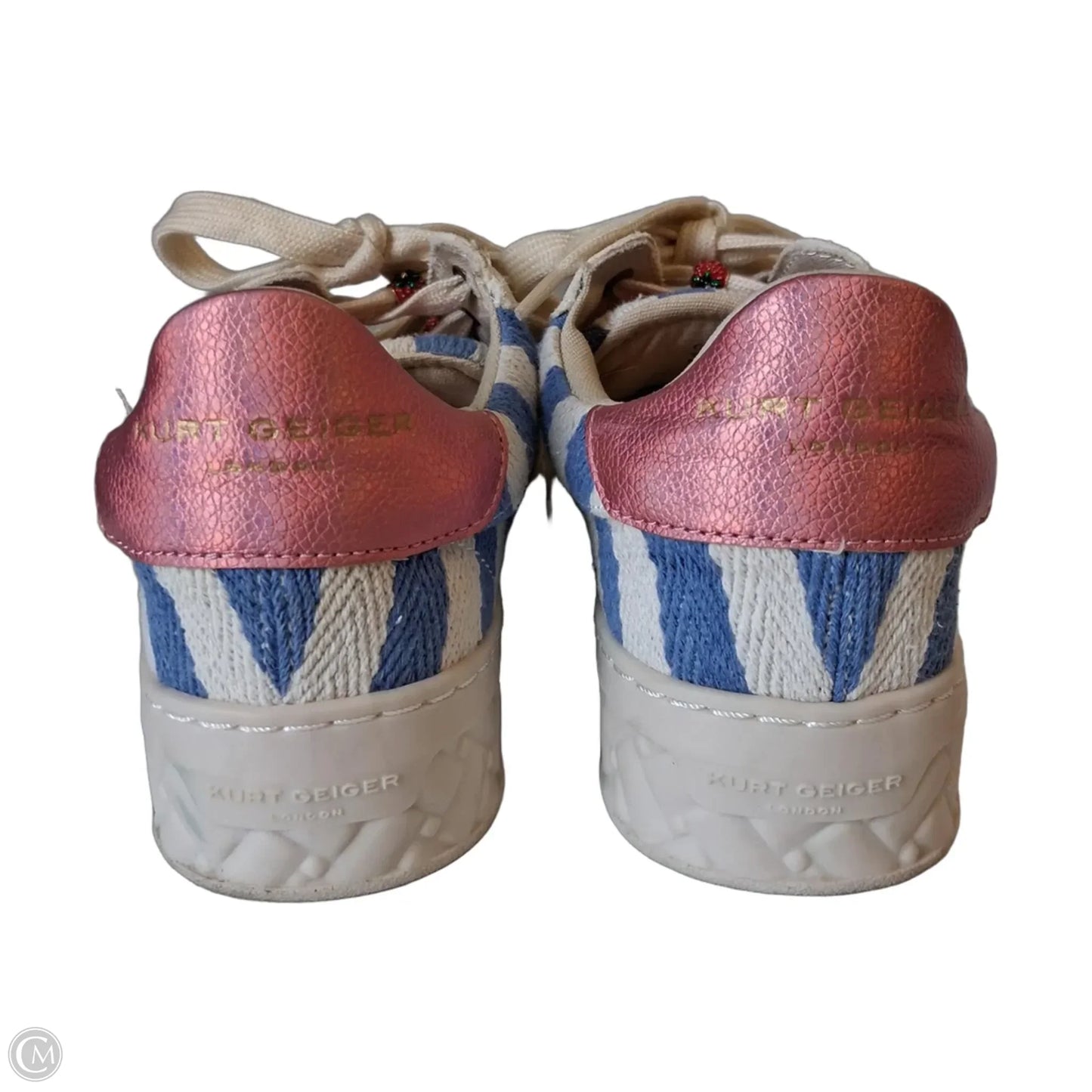 Shoes Designer By Kurt Geiger In Blue & White, Size: 5.5