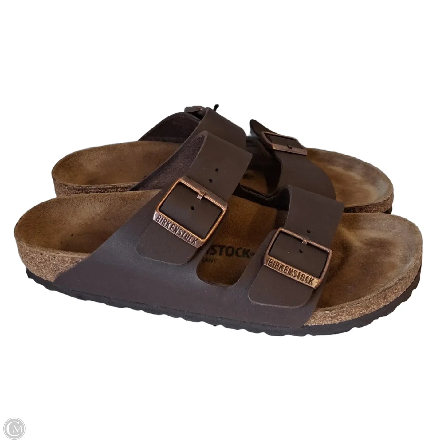 Sandals Flats By Birkenstock In Brown, Size: 9