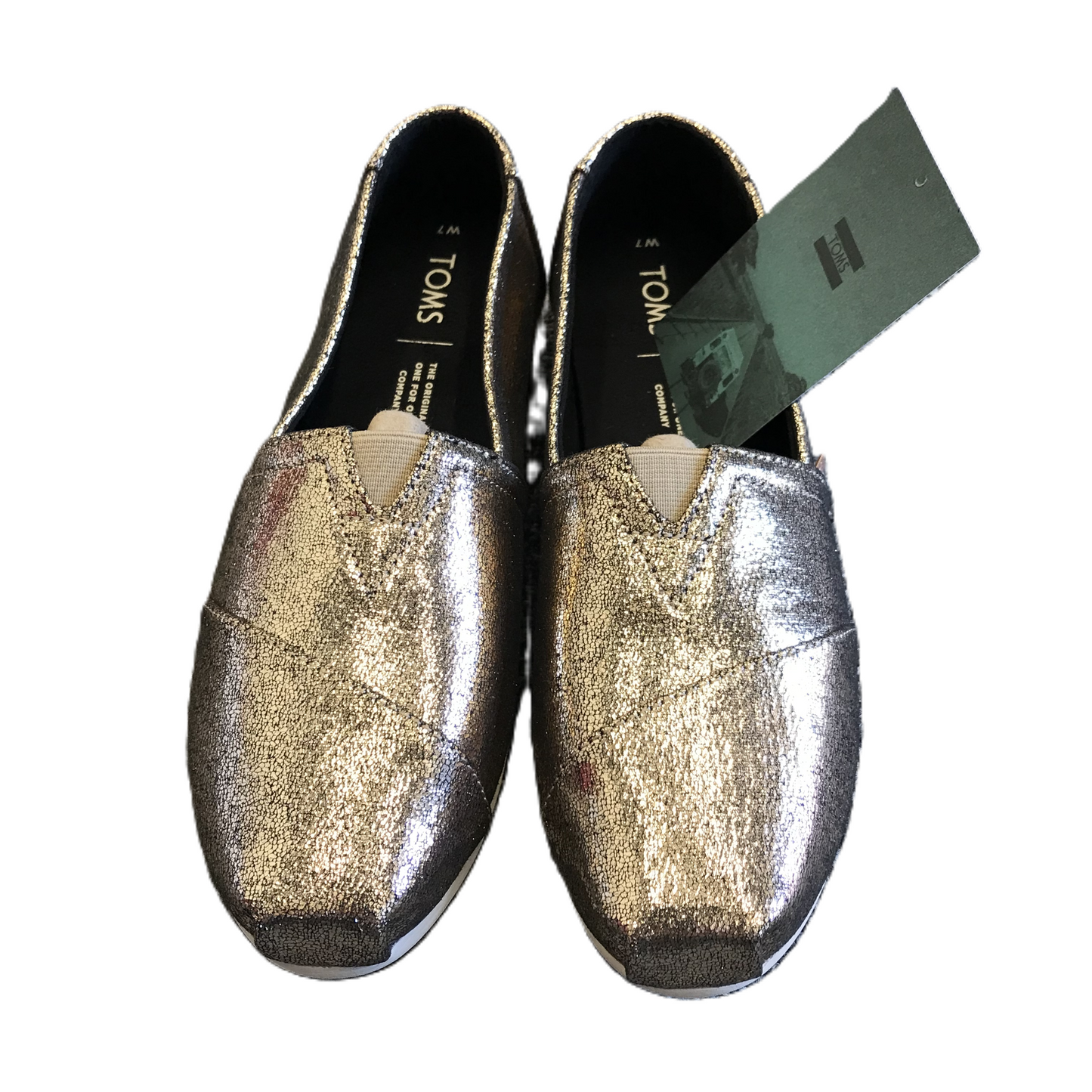 Gold Shoes Flats By Toms, Size: 7