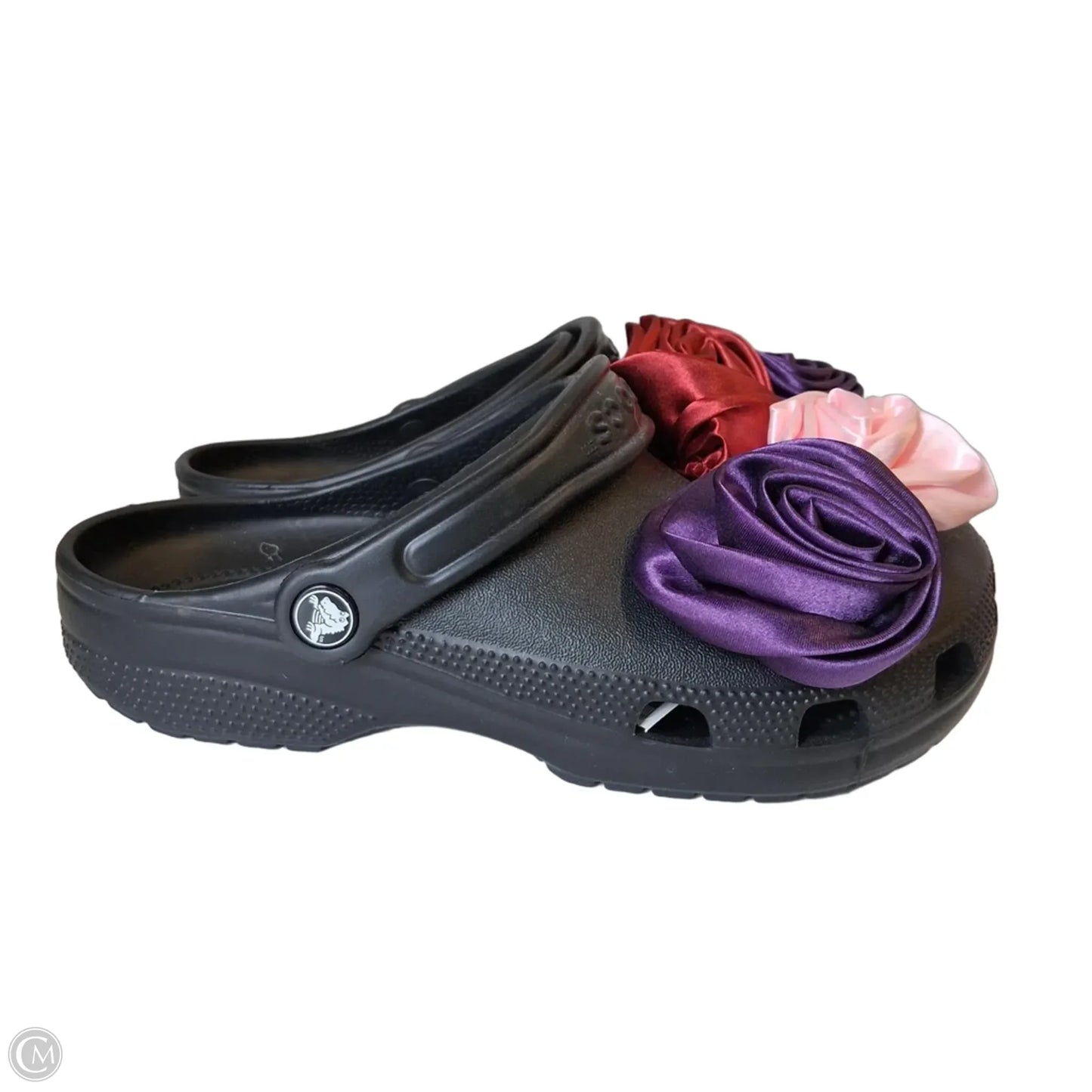 Shoes Flats By Crocs In Black, Size: 8