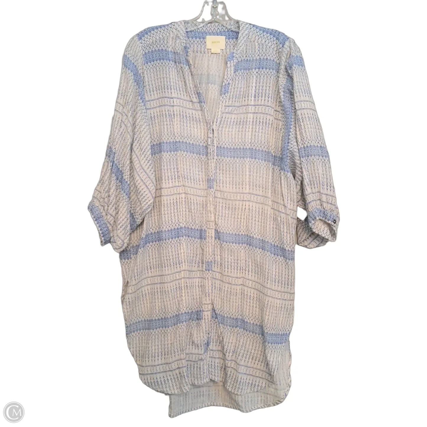 Dress Casual Short By Maeve In Blue & White, Size: S