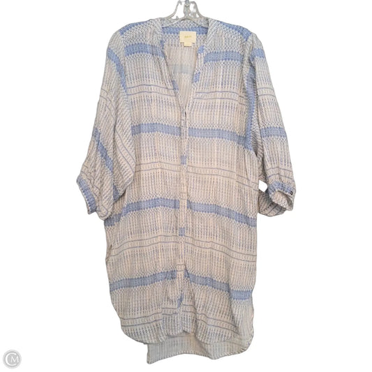 Dress Casual Short By Maeve In Blue & White, Size: S