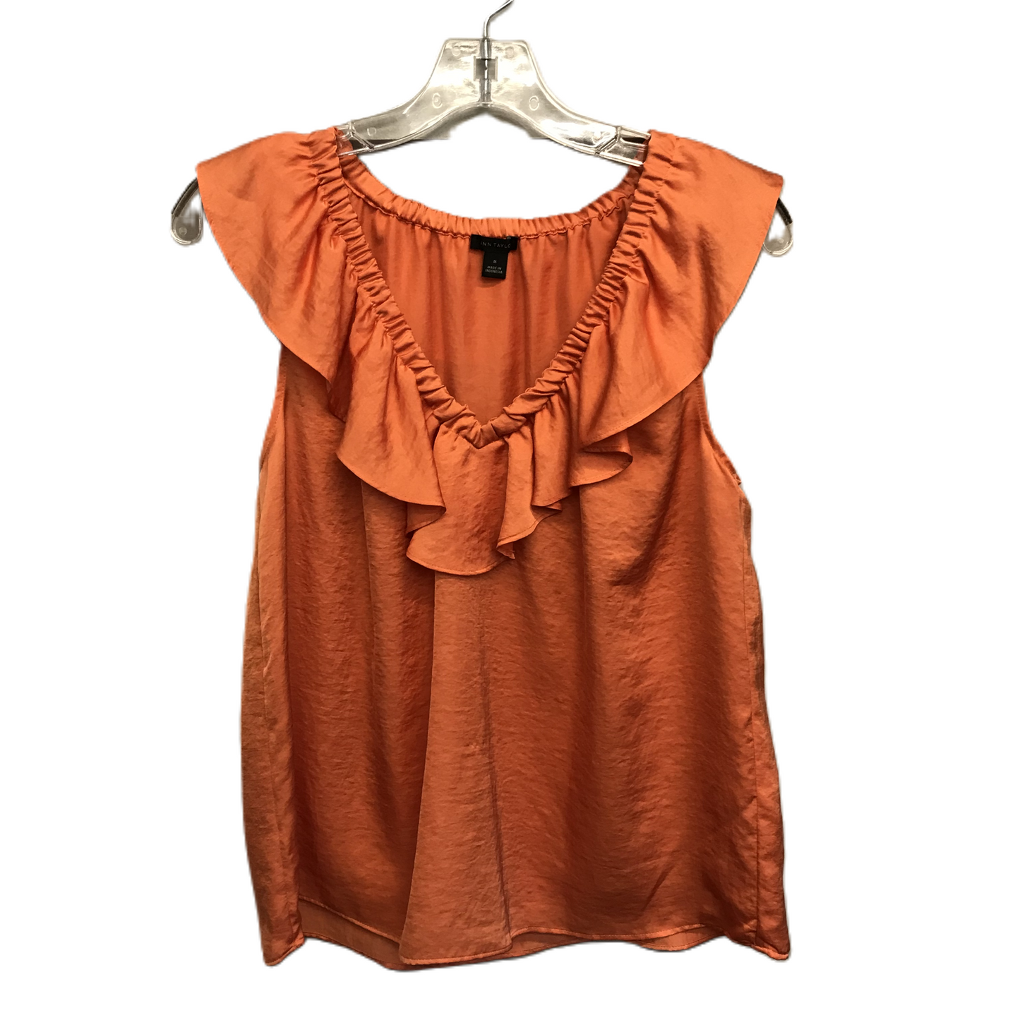 Orange Top Sleeveless By Ann Taylor, Size: M