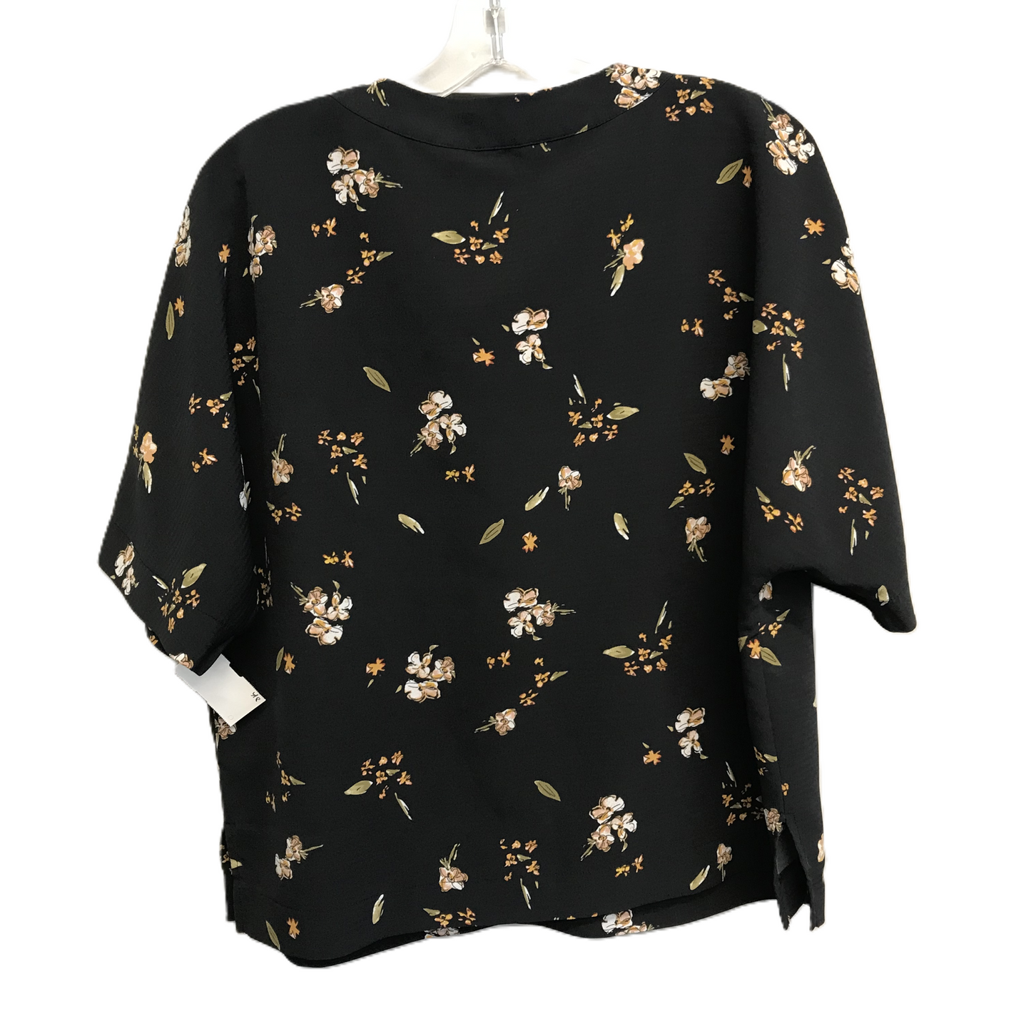 Floral Print Top Short Sleeve By Madison, Size: M