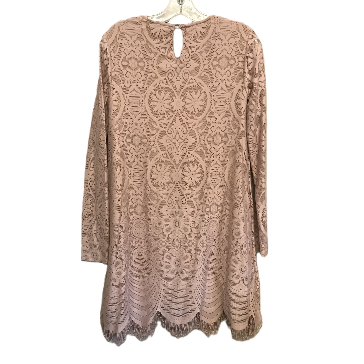 Pink & Tan Dress Casual Midi By Bcbg, Size: Xxs