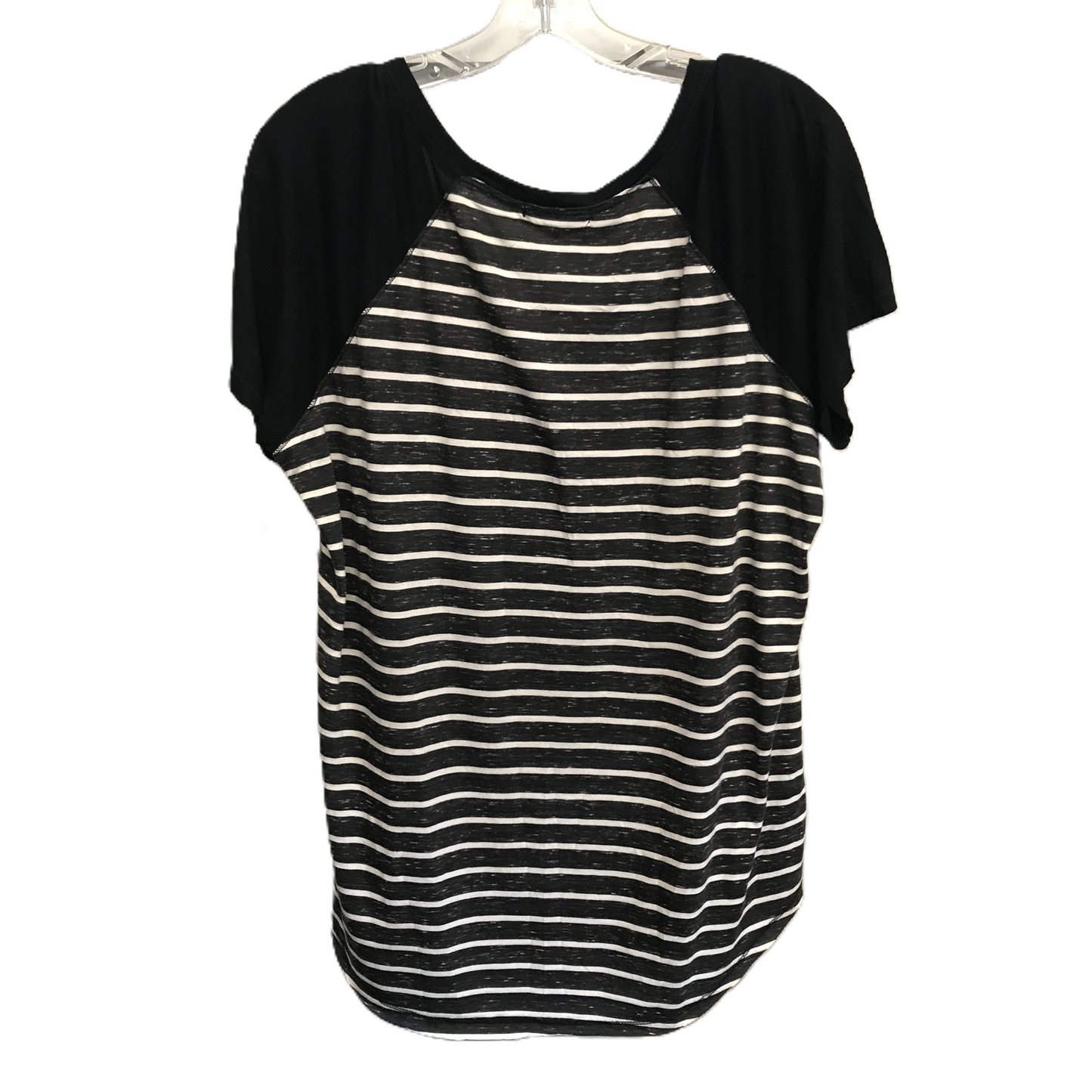 Striped Pattern Top Short Sleeve Basic By Maurices, Size: 1x