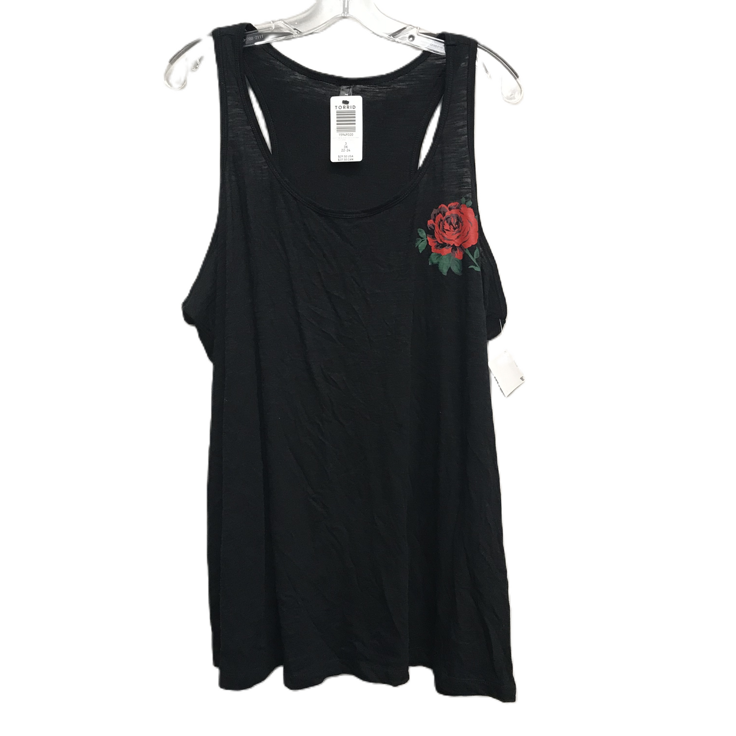 Black Top Sleeveless By Torrid, Size: 3x