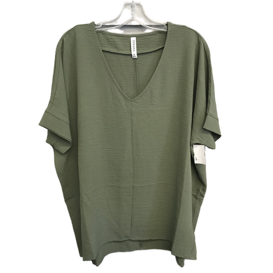 Green Top Short Sleeve By Zenana Outfitters, Size: S