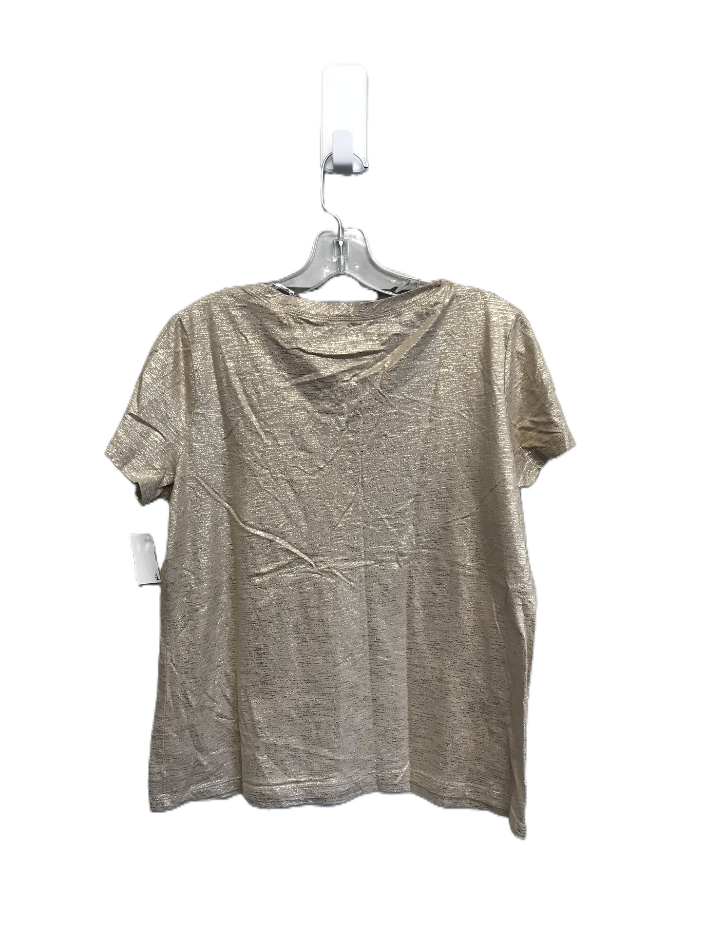 Gold Top Short Sleeve By Zenergy By Chicos, Size: M