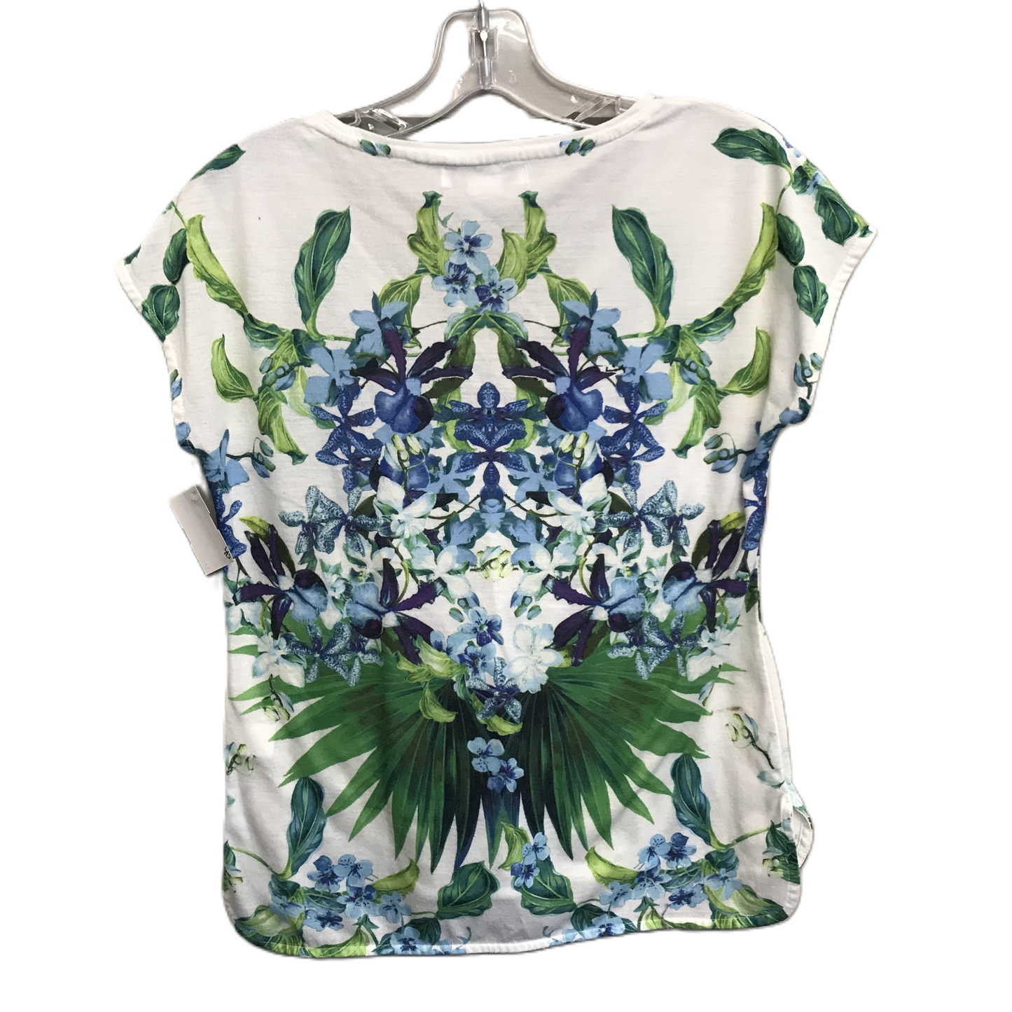 Floral Print Top Short Sleeve By Liz Claiborne, Size: Petite   S