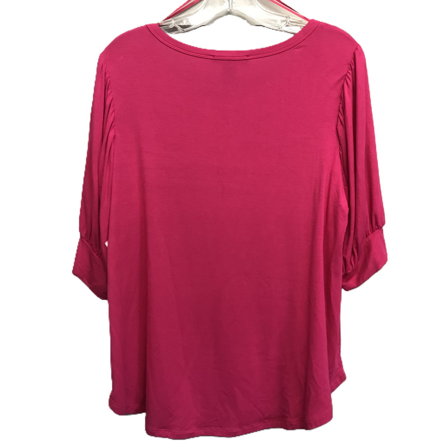 Pink Top Short Sleeve Basic By Joan Vass, Size: L