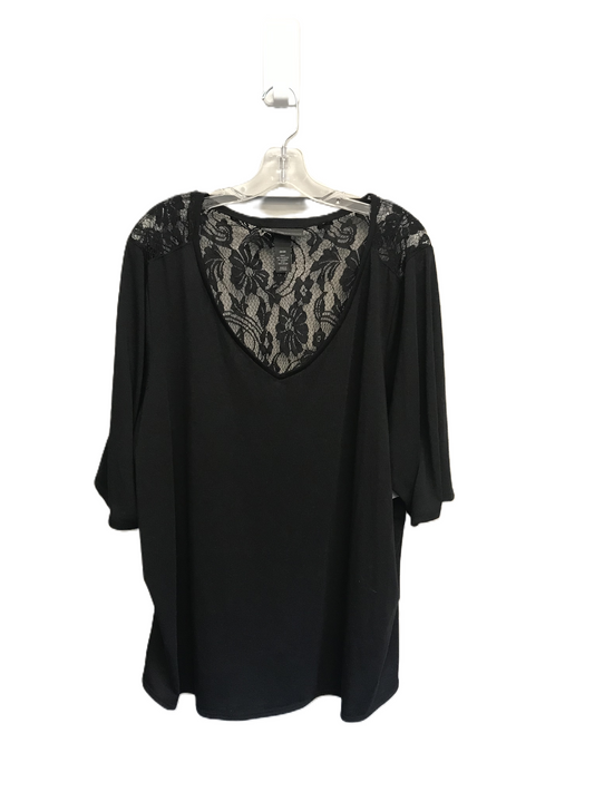 Black Top Short Sleeve By Lane Bryant, Size: 4x