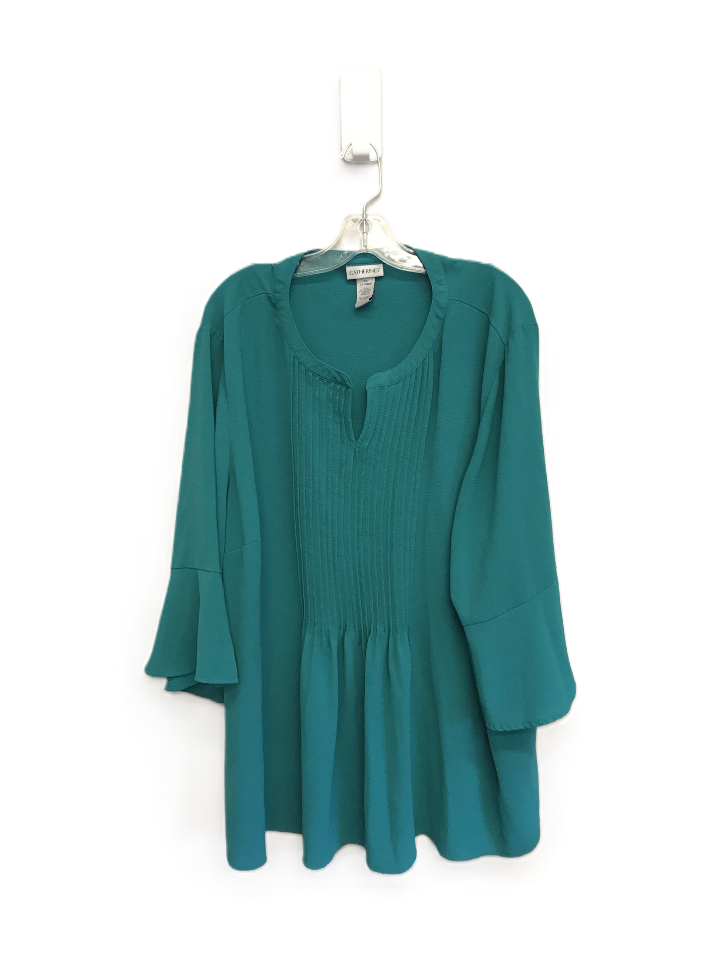 Teal Top Long Sleeve By Catherines, Size: 3x