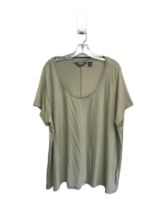 Green Top Short Sleeve Basic By Lands End, Size: 3x