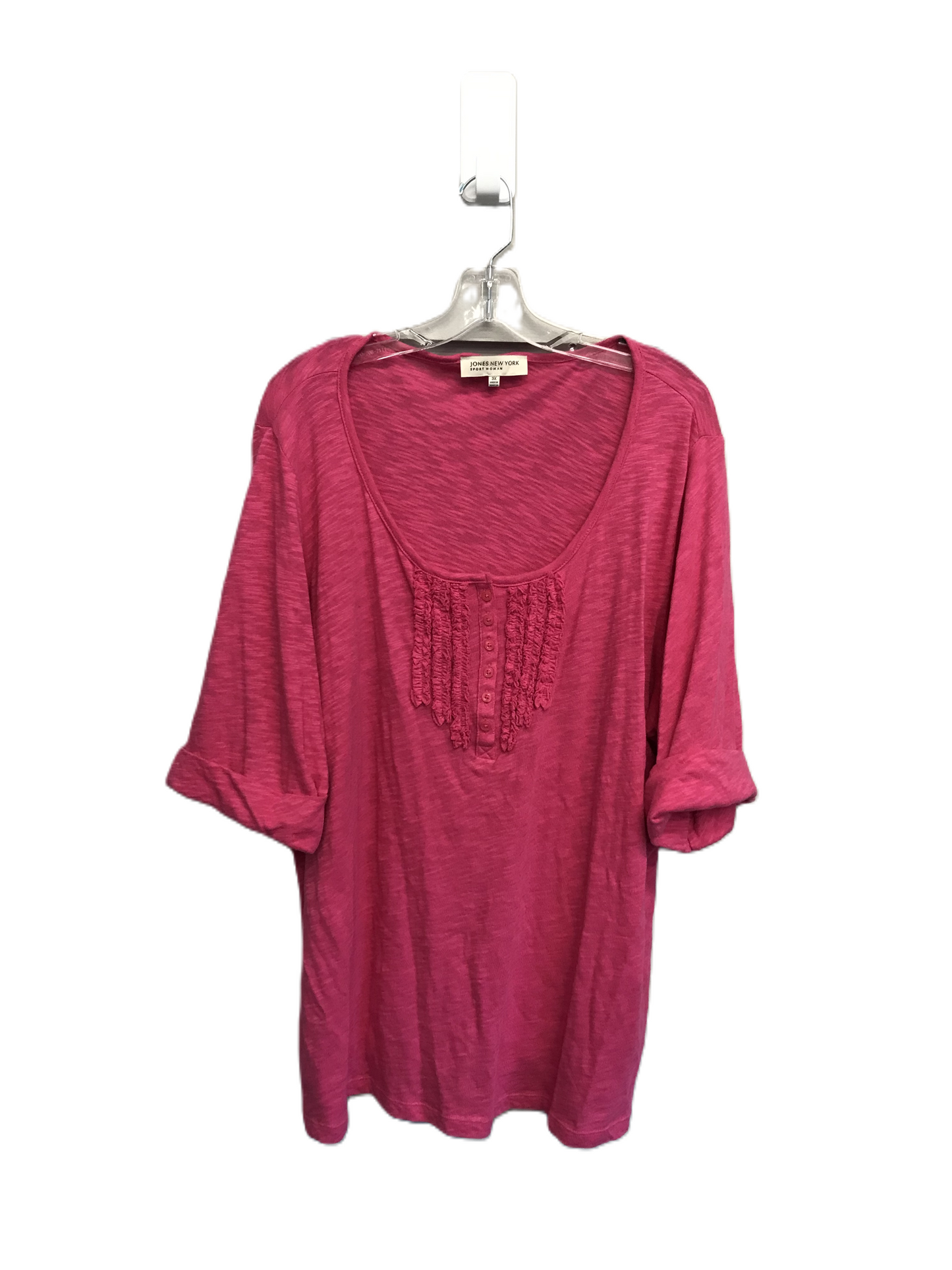 Pink Top Short Sleeve By Jones New York, Size: 3x