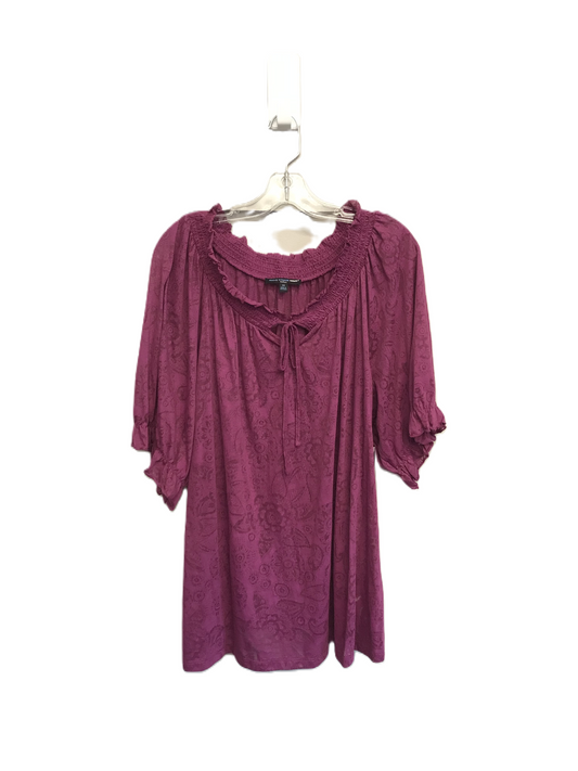 Purple Top Short Sleeve By Saint Tropez, Size: 3x