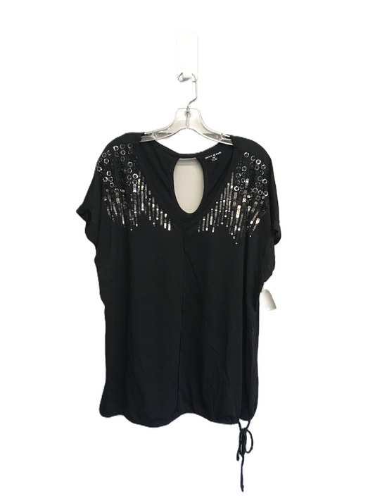 Black Top Short Sleeve By Dkny, Size: 4x