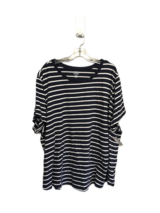 Striped Pattern Top Short Sleeve By Old Navy, Size: 4x