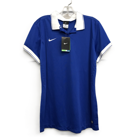 Athletic Top Short Sleeve By Nike In Blue, Size: Xl