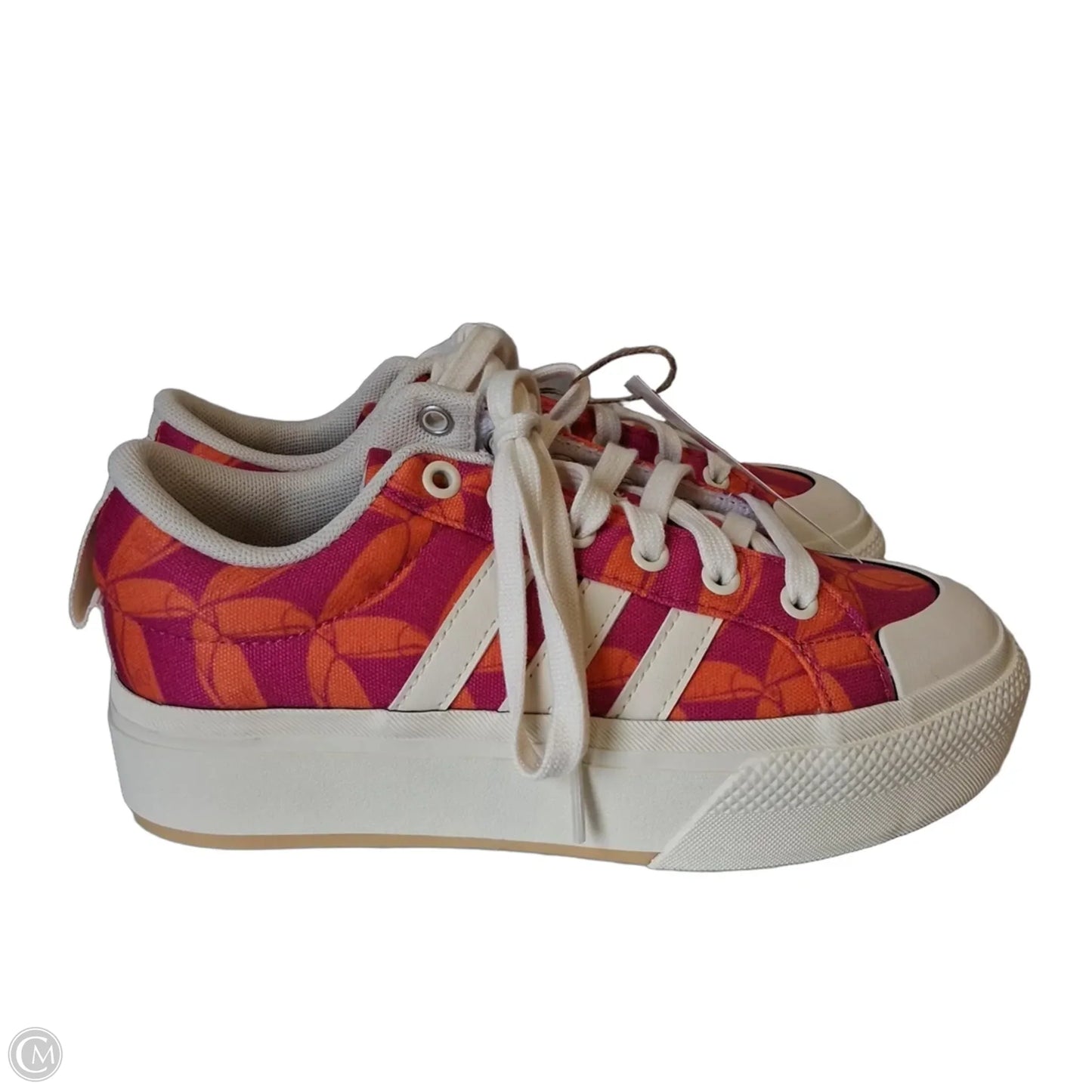 Shoes Sneakers By Adidas In Cream & Pink, Size: 5