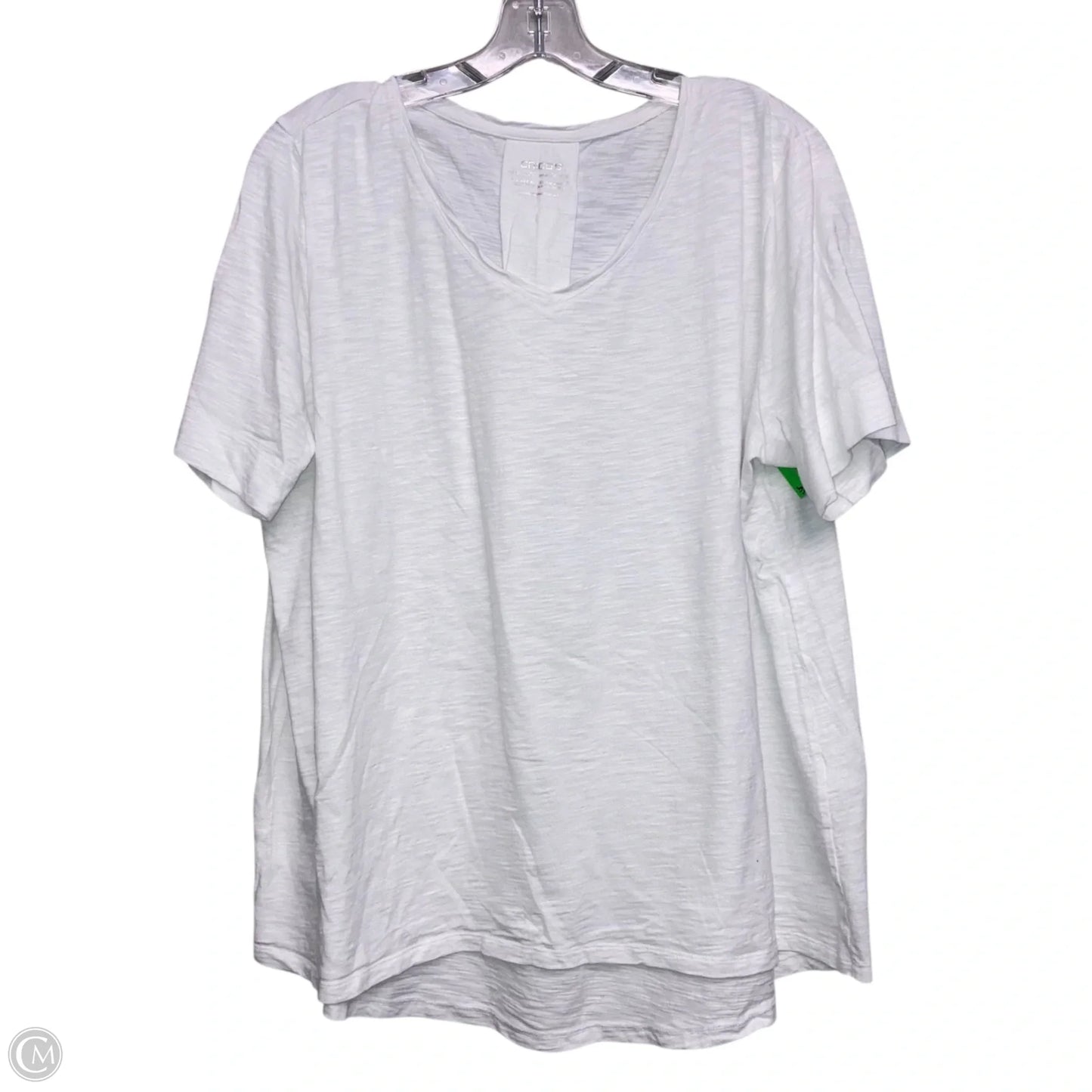 Top Short Sleeve Basic By Chicos In White, Size: Xl