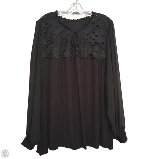 Top Long Sleeve By Torrid In Black, Size: 3x